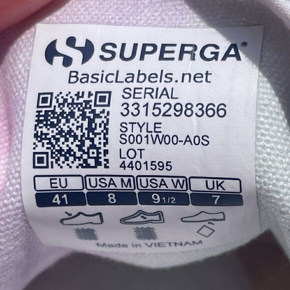 NEW Superga Pink & White Tye Dye Tennis Shoes Size 9.5 - Picture 9 of 10